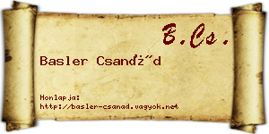 Basler Csanád névjegykártya